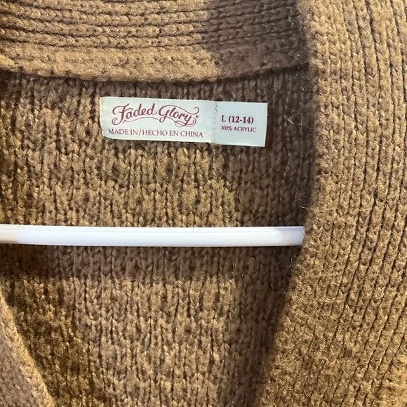 Vintage Grandpa Sweater, Button Up Cardigan, L. Urban Camel, oversized - Picture 3 of 8